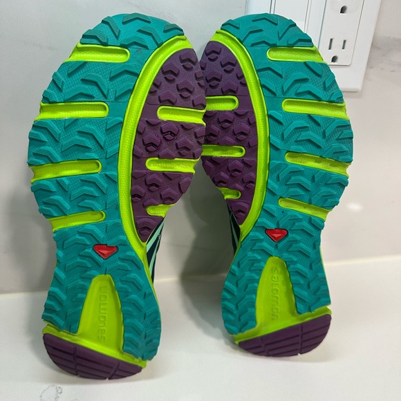 Salomon Running Shoes Womens 8.5 Green Blue X-Mission 3 Trail Hiking 378288 - Picture 12 of 13